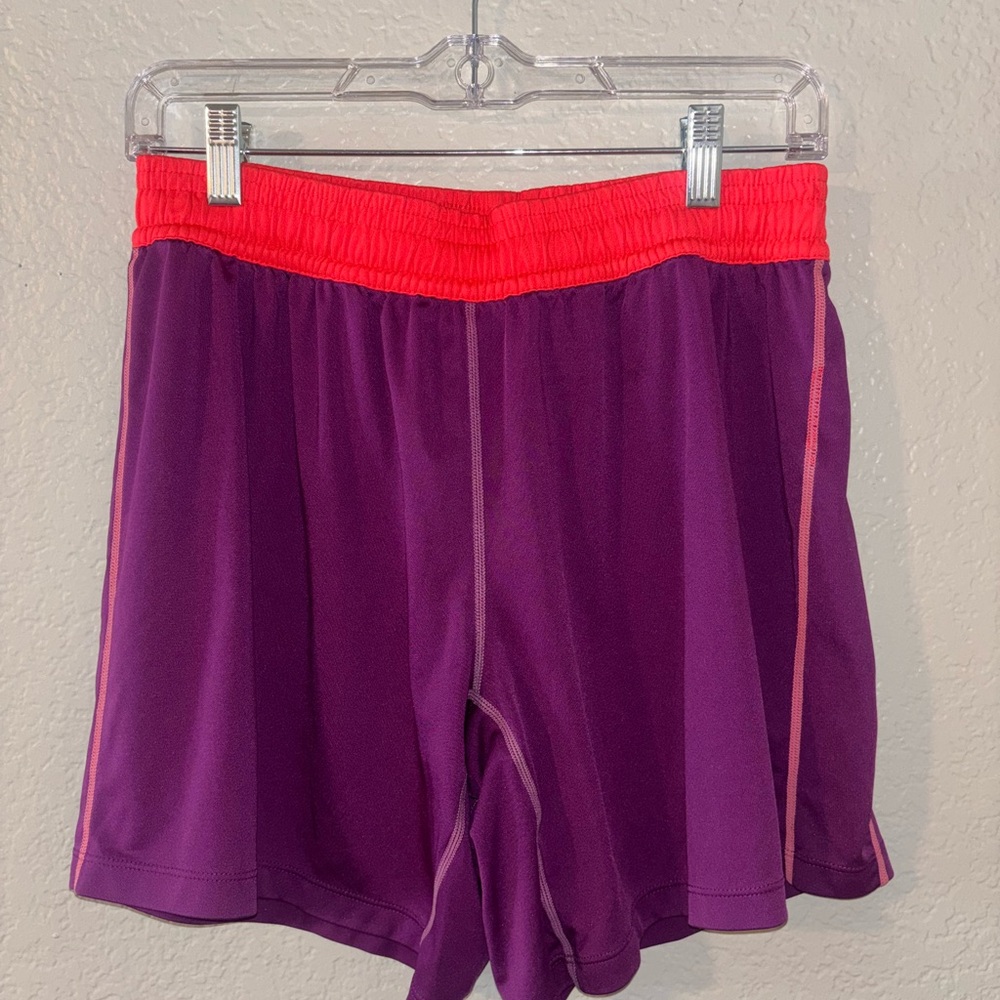 Nike Women's Purple and Red Athletic Shorts
